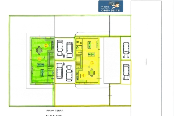 3934-10 piano terra colorato - UNIFAM. AFFIANCATA ZANè (VI)  